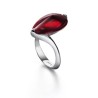 Bague Baccarat fleur de psydélic argent