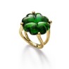 Bague cristal Baccarat trefle vert