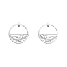 Boucles d'Oreilles Plumes Créoles 30mm