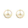 Boucles d'Oreilles Bleuet finition Doré 30mm