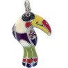 Cordon Huile Bleu + Pendentif Toucan Una Storia